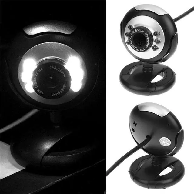 Alt view image 5 of 5 - 12M HD Camera with Microphone 30 Mega Pixel Web Cam 6 LED HD Webcam Camera MIC FOR PC LAPTOP