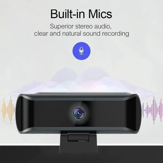 Alt view image 3 of 5 - 4K HD Webcam 1080P Auto/Manual Focus Web Camera With Microphone  Live Video Conference Work USB Cam For PC Laptop Computer