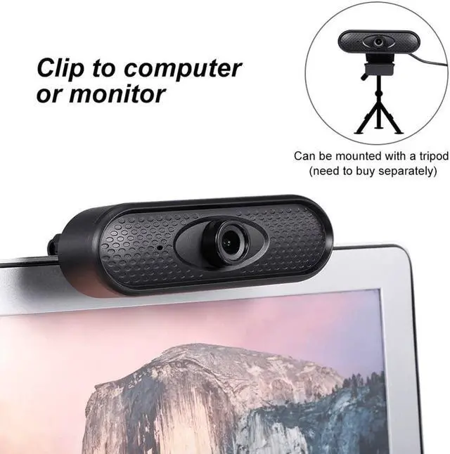 Alt view image 3 of 7 - 1080p full hd usb camera web cam microphones windows 10 for computer pc - with Desktop stand