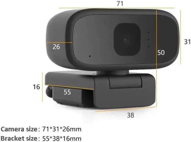 Alt view image 2 of 5 - 720P Megapixels USB 2.0 Webcam Camera with MIC for Computer PC Laptops Desktop  Office meeting Speaker USB Video Web Cam