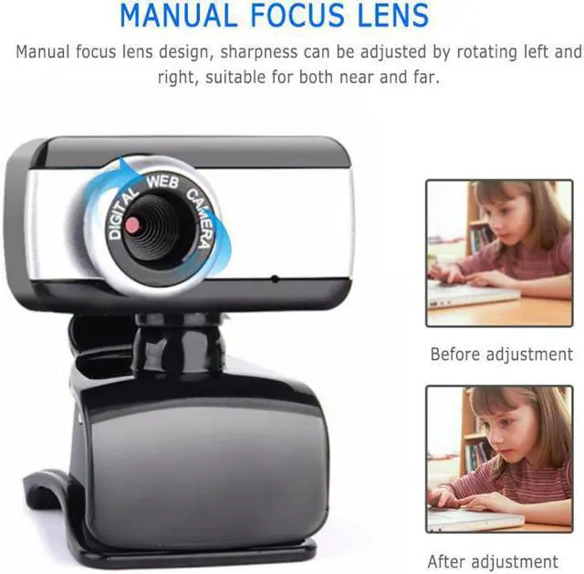 Main image of Webcam USB2.0 Webcam Camera With MIC Clip-on Camara Web For Computer PC Laptop Camera Webcam Kamera Internetowa