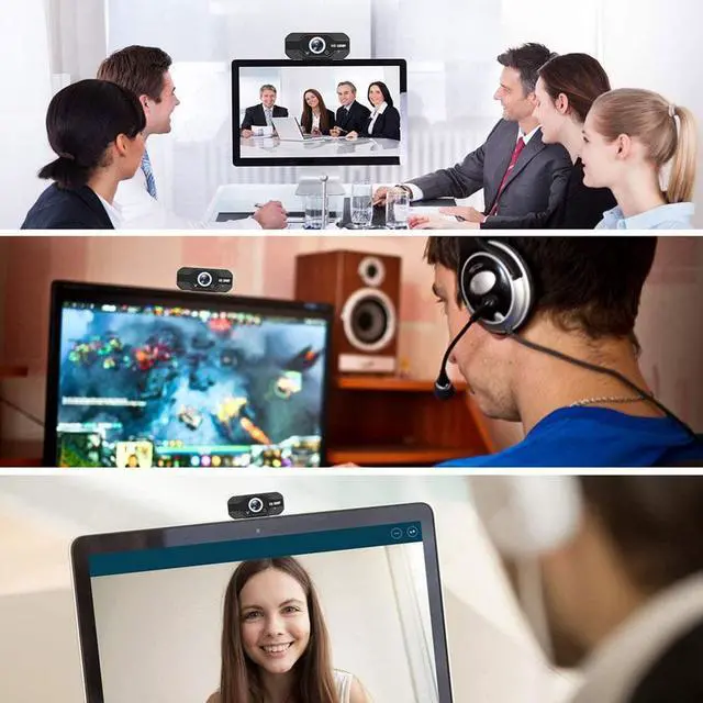 Alt view image 5 of 5 - HD 1080P Webcam Built-in Microphone Smart Web Camera USB For PS4 Desktop Laptops PC Game Cam OS Windows Android