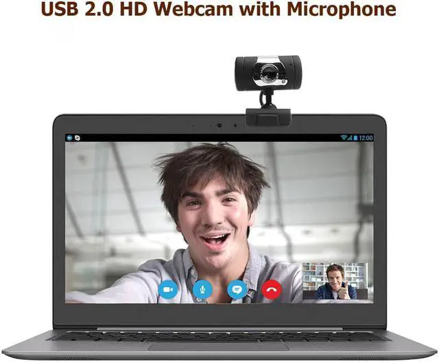 Alt view image 2 of 5 - Computer Cameras USB 2.0 HD Webcam 30fps PC Camera HD Webcam Web Cam video conference with MIC for laptop/desktop Camera