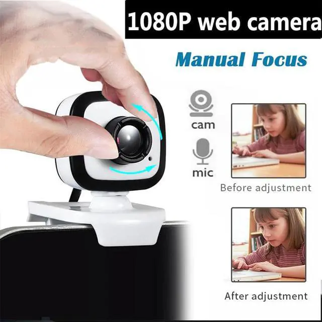 Main image of HD Webcam 1080P HD Web Camera With Built-in HD Microphone 1920 X 1080p  Plug Focus Play Web Cam Widescreen Video Dropship