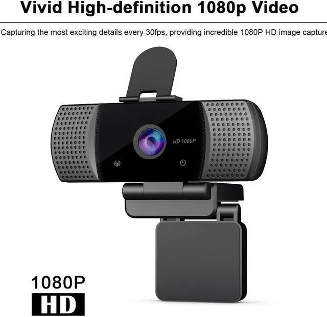 Alt view image 5 of 5 - 1080P Full HD 4K 30FPS Wide Angle USB Webcam with Privacy Cover Mic Web Cam For Computer PC Conference Web Camera