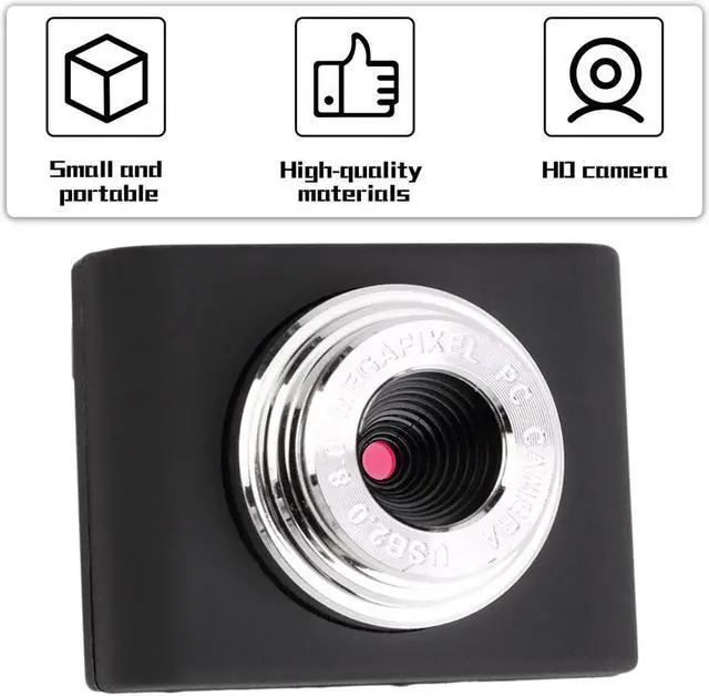 Alt view image 4 of 5 - 8 Million Pixels Mini Webcam HD Web Computer Camera with Microphone for Desktop Laptop Plug and Play for Video Calling
