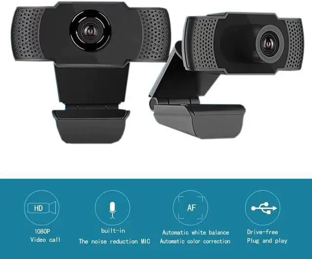 Alt view image 5 of 5 - 2MP 1080P HD USB Webcam Adjustable PC Computer Web Camera with Microphone