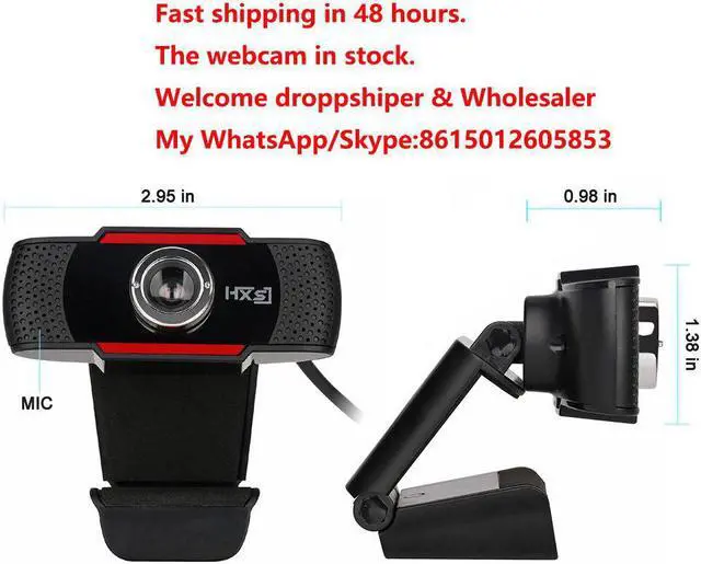 Alt view image 3 of 5 - Webcam HD 480P Video Recording Camera Live Web Cameras for Youtube Microsoft HP Computer with Microphone Conference Web Cam