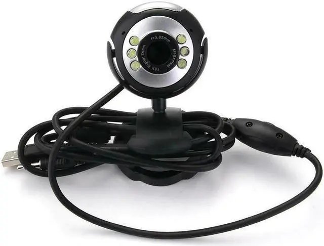Alt view image 3 of 5 - HD Camera with Microphone 30 Mega Pixel Web Cam 6 LED HD Webcam Camera MIC FOR PC LAPTOP