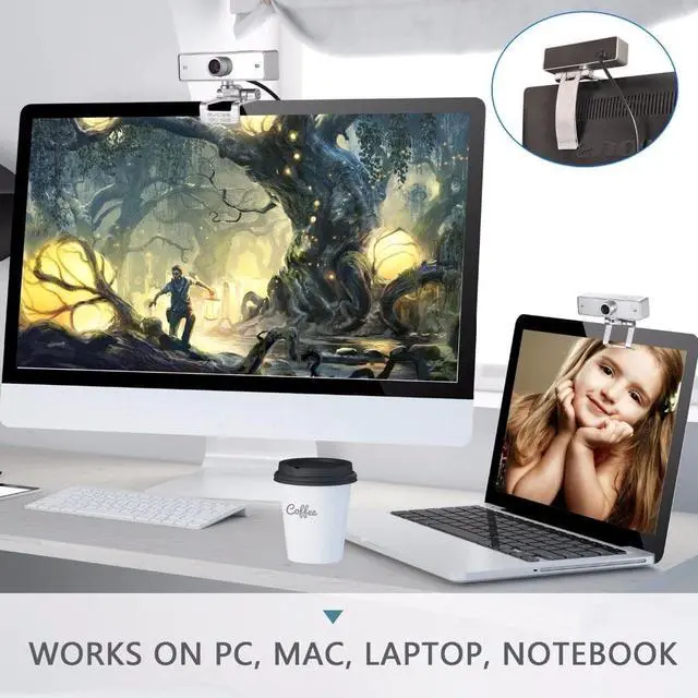 Alt view image 4 of 7 - Webcam USB2.0 Computer Network Live Camera Network Camera Free Drive USB Cam Hd Camera With Mic Web Camera for Computer