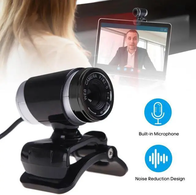 Alt view image 4 of 5 - HD Web Camera 12.0 Megapixel High-definition USB Webcam HD Camera With Microphone Web Cam Webcamera for Computer Laptop