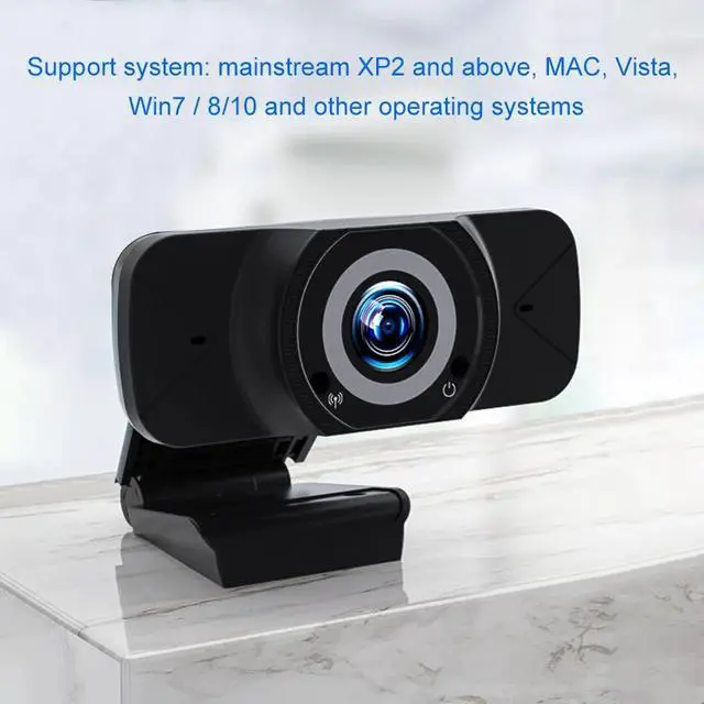 Alt view image 2 of 5 - HD 1080P WebCam Live Streaming Web Cam with Built-in Microphone Wide Angle Computer Camera USB Webcam for Laptop Desktop