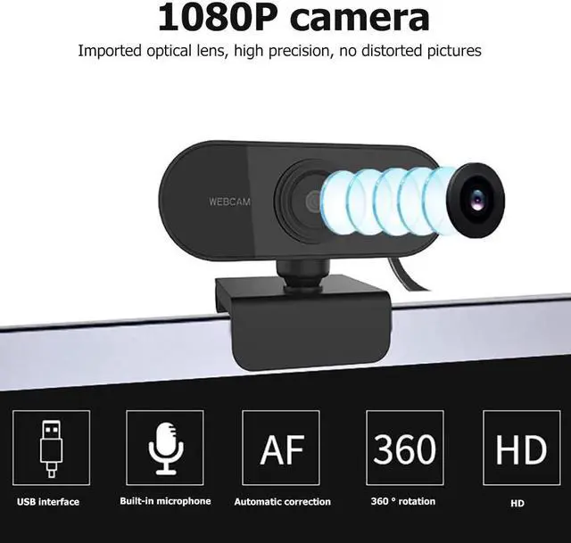 Alt view image 3 of 5 - 1080P Web Camera Full HD Webcam Auto Focus Camera WebCam For PC Computer Laptop with Microphone DropShip