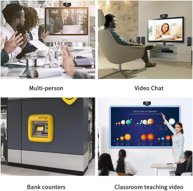 Alt view image 5 of 5 - 1080P HD USB Webcam Rotatable Mini Web Camera Plug and Play with Micphone For PC Computer Desktop Laptops Video Conference Work