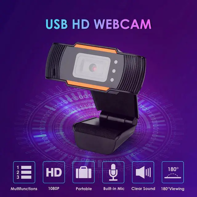Alt view image 2 of 5 - New 480/720/1080P USB HD Webcam w/Mic 180 Degree Wide Angle Web Camera for Business Conference Noise Reduction Video Recorder