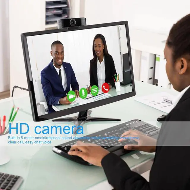 Alt view image 5 of 5 - 1080P Full HD  Mini USB Camera For Video Meeting/Youtube Web Camera For Laptop Computer With Microphone Tripod