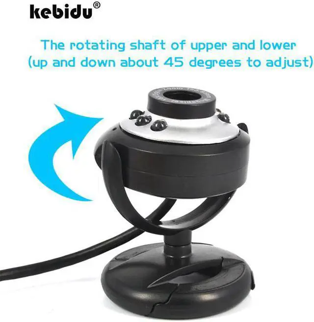 Main image of New arrival Adjustable USB2.0 with 6 LED PC Camera HD Webcam Web Cam Built-in Mic for Computer PC Laptop with CMOS Sensor