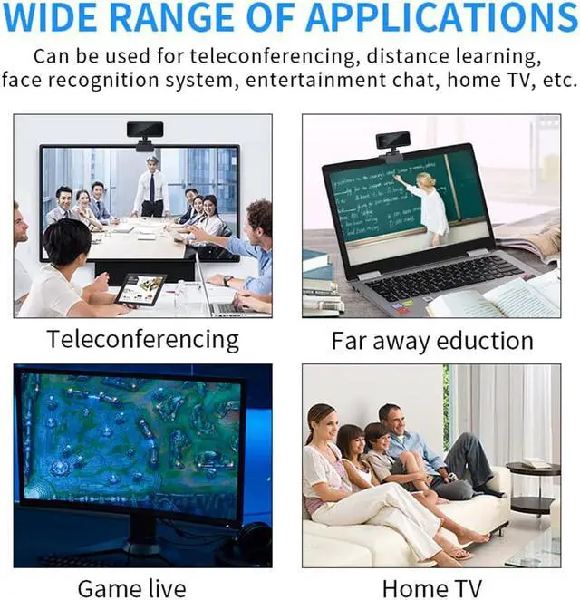 Alt view image 4 of 5 - 1080P Webcam with Microphone Autofocus Computer Camera Web Camera PC Webcam Recording Online Conference 5M Pixel Drop Shipping
