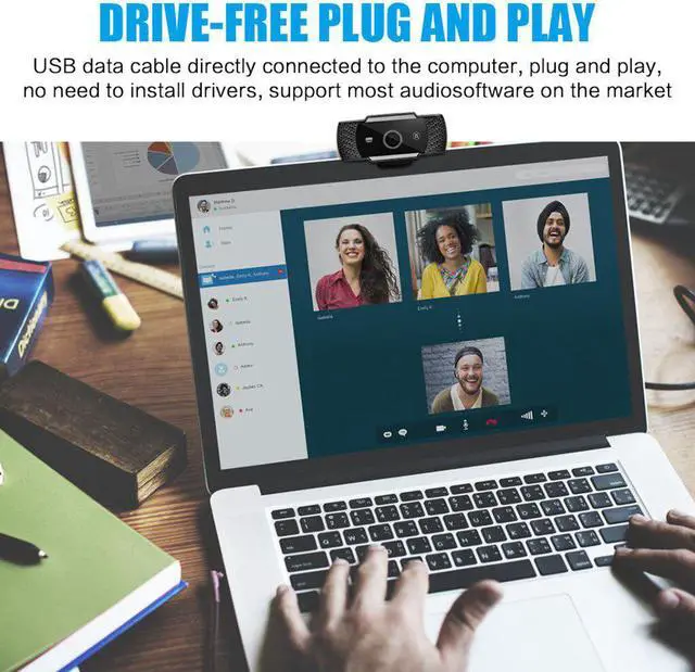 Alt view image 3 of 5 - webcam 1080p full hd pc web cam desktop computer USB Auto Focusing 60FPS night vision Camera with Microphone Mic
