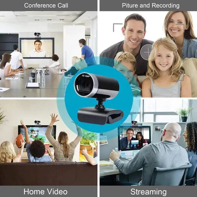 Alt view image 4 of 7 - HD 480p Webcam USB Camera Video Recording Web Camera With Microphone For PC Computer  360 Degrees Rotatable
