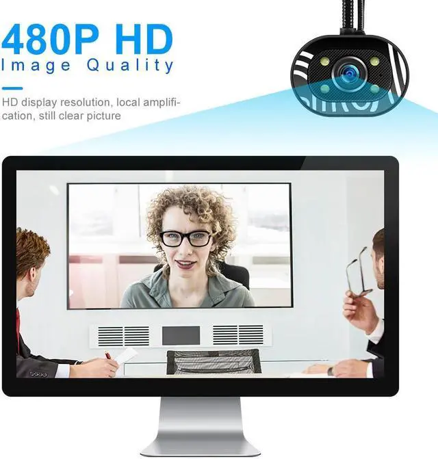Alt view image 5 of 5 - Computer HD Webcam Video Webcam USB Camera Builtin Microphone Video Teaching Live With Mic HD LED Web Camera MIC Computer