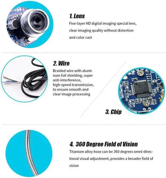 Alt view image 2 of 5 - Camera USB PC Webcam with Microphone for Live Streaming Online Chat Video Camera Support Windows Flexible Gooseneck LED