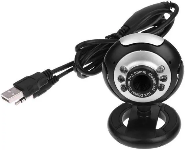 Alt view image 6 of 7 - 2.0 Web Camera with 6 LED Light Clip-on Webcam Camera for Laptop Desktop M17F