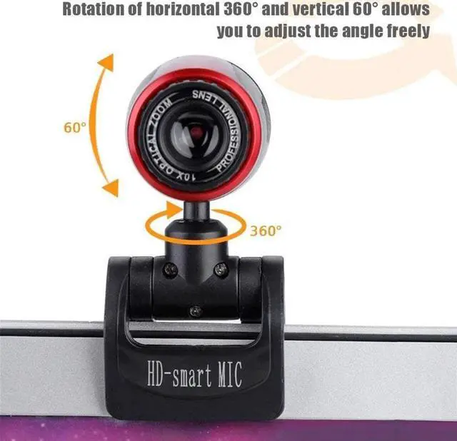 Alt view image 5 of 5 - Sale Webcam USB High Definition Camera Web Cam 360 Degree MIC Clip-on For Skype Computer Desktop In stock