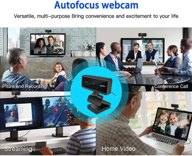Main image of 1080P Computer Video Recording Webcam 5 Megapixel  Web Camera Auto Focus Webcam With Microphone