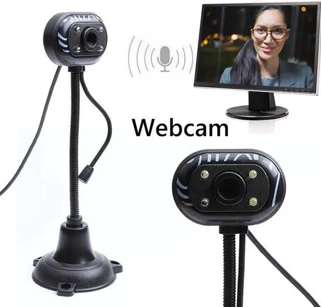 Alt view image 5 of 5 - Computer HD Webcam 720P HD Video Webcam Microphone USB Camera with Noise Reduction Mic HD LED Web Camera