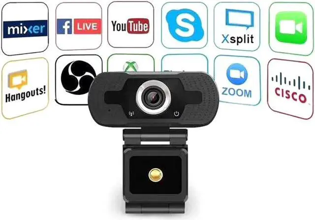 Alt view image 2 of 5 - 1080P HD Computer Camera USB Web Camera Webcam Built-In Sound-Absorbing Stereo Microphone Free Driver For Office Video Net Class