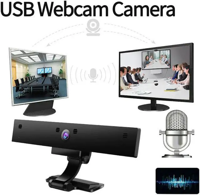 Alt view image 5 of 5 - HD Computer Camera 4 Microphone Array Pick-up Audio Net Class 30 Frame Camera 1080P HD Web Camera USB2.0 Webcam Hot