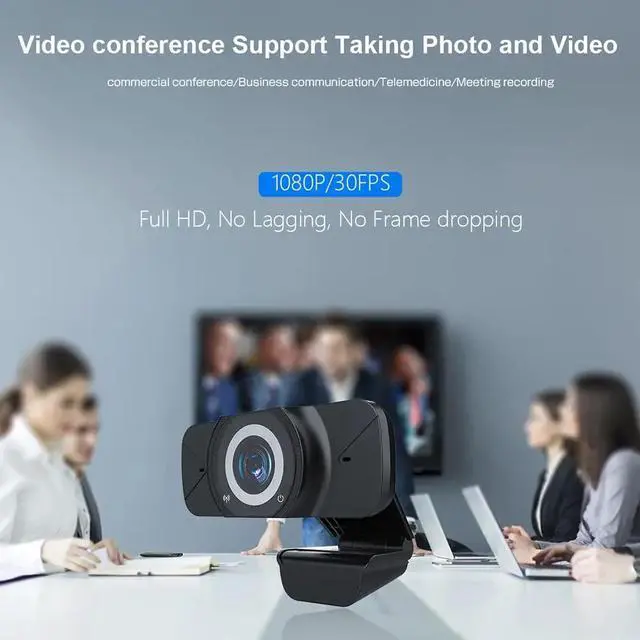 Alt view image 5 of 5 - 30FPS Webcam Full Hd 1080p Usb Pc Web Camera 1920*1080 Mini Digital Web Cam Built-in Stereo Microphone For Windows 10/8/7/ XP