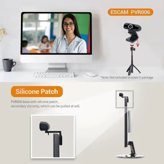 Alt view image 3 of 5 - Webcam USB Plug and Play Video Recording 1080P HD Web Camera Camcorder PC for School Office Work Accessories