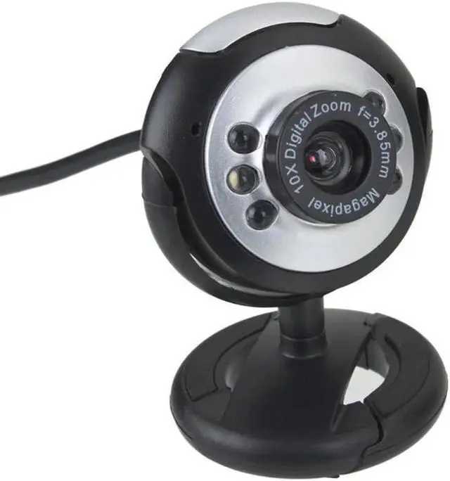 Alt view image 2 of 5 - HD Camera with Microphone 30 Mega Pixel Web Cam 6 LED HD Webcam Camera MIC FOR PC LAPTOP