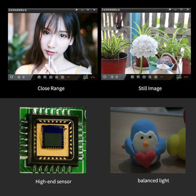 Alt view image 4 of 5 - HD Webcam 12.0M Pixels CMOS USB Web Camera Digital Video Camera with Microphone 360 Degree Rotation Clip-on PC Laptop