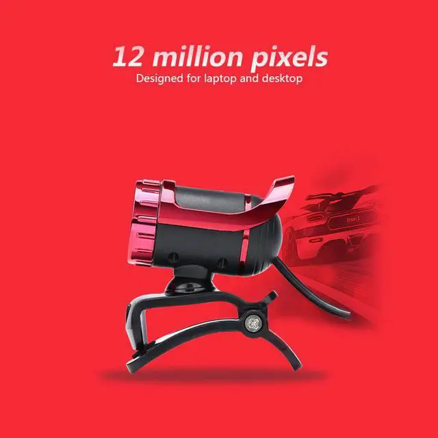 Alt view image 5 of 5 - 12 million pixels High Definition Camera Web Cam 360 Degree  USB MIC Clip-on for Laptop Desktop Computer Accessory