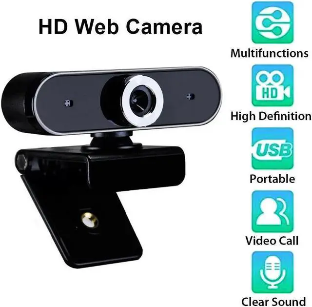 Alt view image 5 of 7 - 1080P Full HD Smart Auto Control Web Camera USB Driver-free Webcam with Noise-cancelling Mic for Teleconferencing Live Streaming