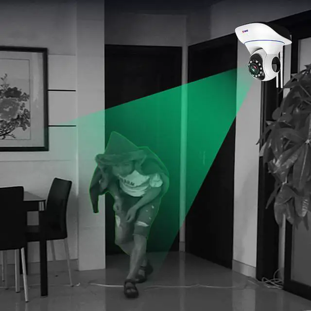 Alt view image 5 of 5 - Camera 360 Degree Home Surveillance Camera Wifi Remote Hd Monitor Webcam Monitor Wifi Night Vision Web Cam