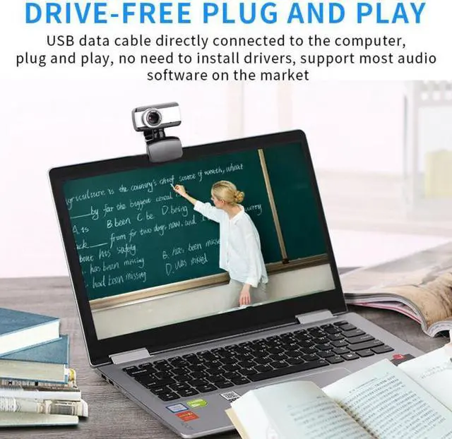 Alt view image 3 of 7 - Webcam 1080P Rotatable HD Web Camera 4 LED Lights Web Cam Built-in Microphone Webcam for Computer PC Laptop Online Teaching