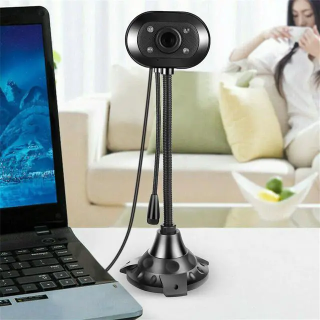 Alt view image 3 of 5 - HD Webcam Desktop Computer PC Video Usb With Microphone Night Vision Camera USB 2.0 HD Webcam Camera Web Cam With Mic#35