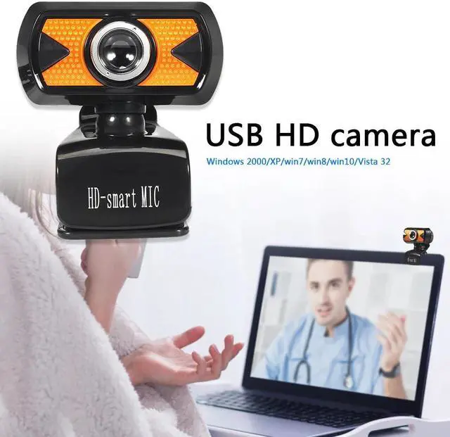 Alt view image 2 of 5 - focus webcam,720P HD Web Camera ,360 ° rotation head high precision Webcams for Computer with Microphone for Teaching Live