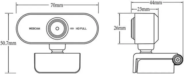 Alt view image 3 of 5 - 1080P HD Webcam with Mic Autofocus USB 2.0 PC Desktop Web Camera Cam Mini Computer Web Camera Cam Video Recording Work