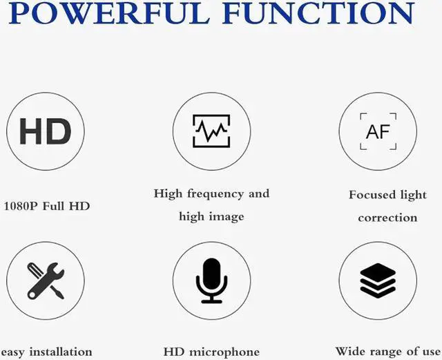 Alt view image 5 of 5 - Web Camera 1080P HD Automatic Focus Computer Camera Webcams 3D Noise Reduction Built-in Microphone For PC Computer