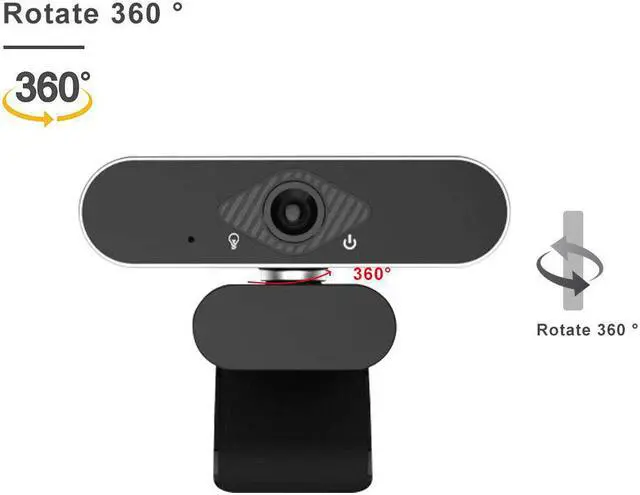 Alt view image 3 of 5 - 1080P Web Computer  Camera 2.0 USB Stream HD Webcam with rotatable 360° Built-in Dual Mics Smart For Desktop Laptops Game Cam