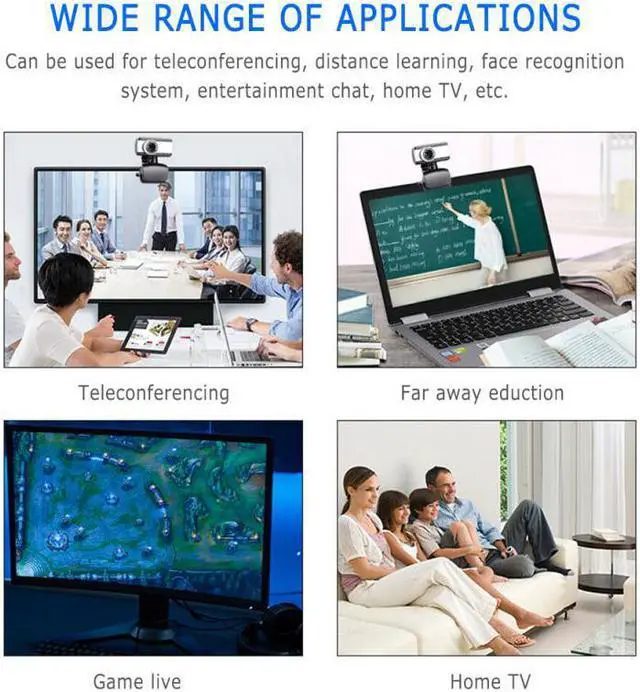 Alt view image 4 of 5 - 2020 New High Resolution HD USB 2.0 Webcam With Microphone Laptop Desktop PC Computer Web Camera For Desktop Laptop PC