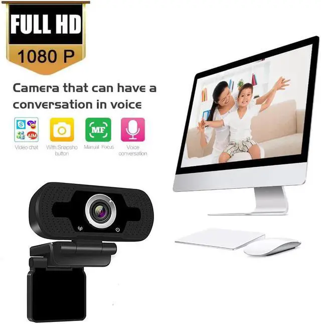 Alt view image 2 of 5 - 1080P USB Webcam Web Camera Built-in Stereo Microphone Computer Camera Full  Skype Video Call For PC Laptop Video Web Cam