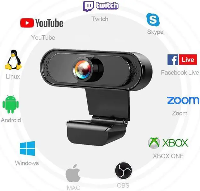 Alt view image 3 of 5 - Full HD 1080P Webcam Camera Digital Web Cam With Mic For Computer Laptop Desktop Skype OS Windons Auto Focus Webcam Camera