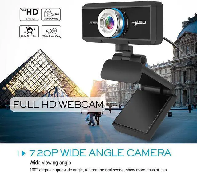 Alt view image 5 of 7 - 1080P Full HD Webcam Built-in Microphone USB Plug and Play Video Conference Live Streaming Web Camera for Desktop Laptop PC