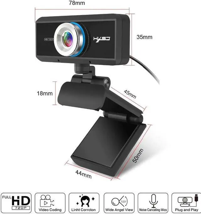 Alt view image 5 of 5 - S90 HD 720P/1080P PC USB Webcam Camera Noise Reduction Microphone 360 Degree Rotating Computer Web Cam Video Call Recording